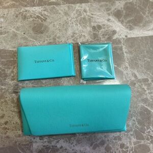 Tiffany & Co. Turquoise Glasses Case Set